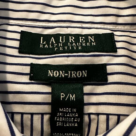 Lauren Ralph Lauren Plus Long-Sleeved Classic Non-Iron Shirt Sz P/M - Picture 9 of 10
